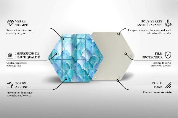 Deska kuchenna Akwarelowe łuski