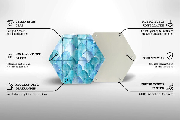 Deska kuchenna Akwarelowe łuski