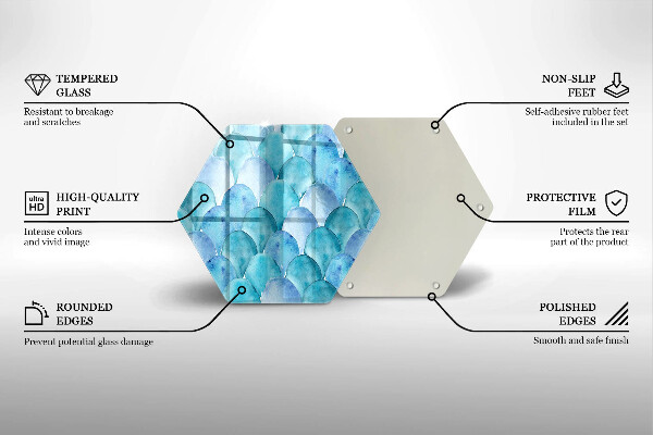 Deska kuchenna Akwarelowe łuski