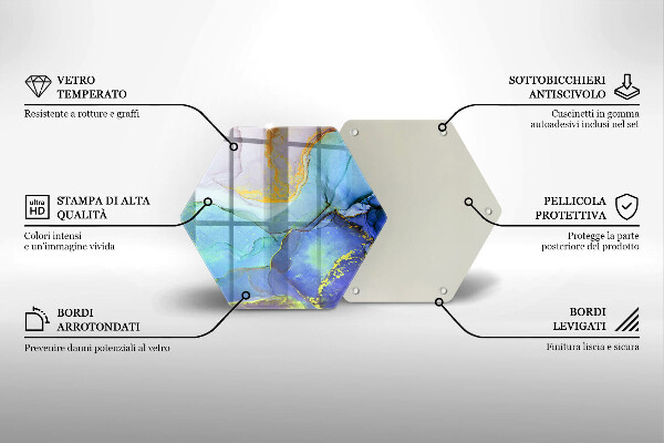 Deska kuchenna Pęknięty kamień złoto