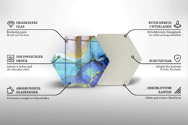 Deska kuchenna Pęknięty kamień złoto