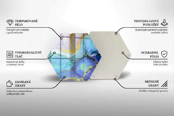 Deska kuchenna Pęknięty kamień złoto