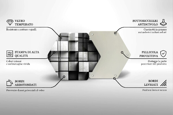 Deska kuchenna Tło geometria 3D