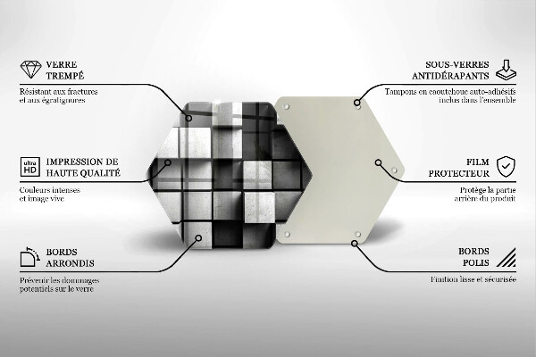 Deska kuchenna Tło geometria 3D
