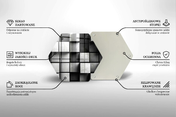 Deska kuchenna Tło geometria 3D