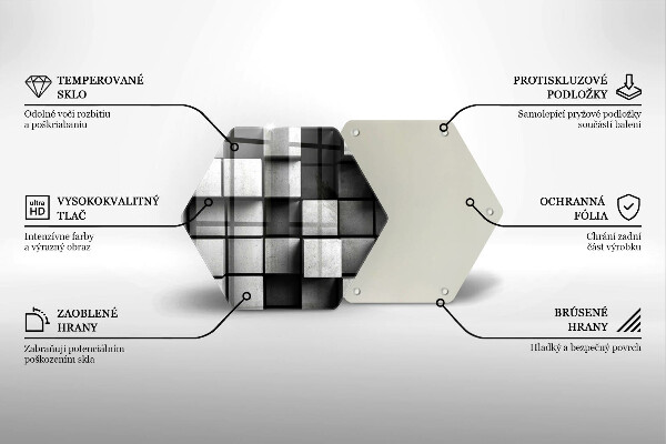 Deska kuchenna Tło geometria 3D