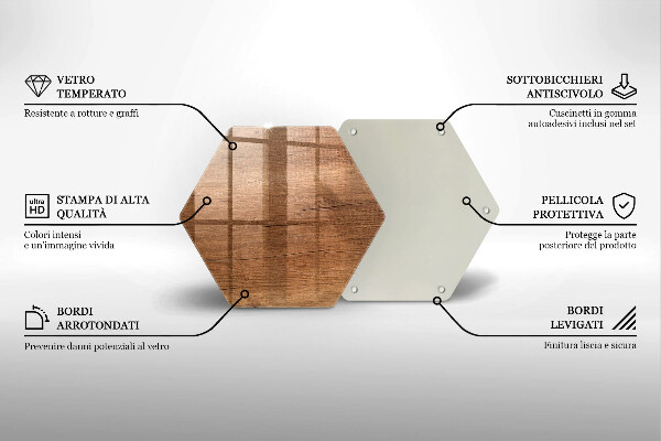 Deska szklana do kuchni Drewno tekstura