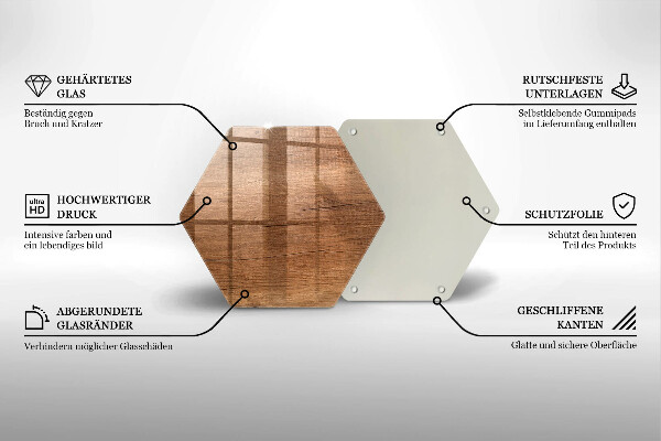 Deska szklana do kuchni Drewno tekstura