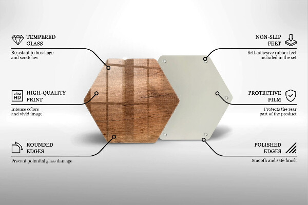 Deska szklana do kuchni Drewno tekstura