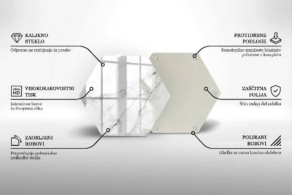 Deska szklana do kuchni Elegancki marmur tekstura