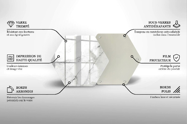 Deska szklana do kuchni Elegancki marmur tekstura