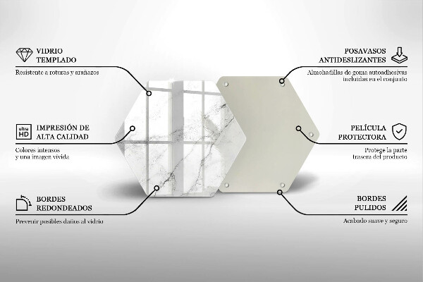 Deska szklana do kuchni Elegancki marmur tekstura
