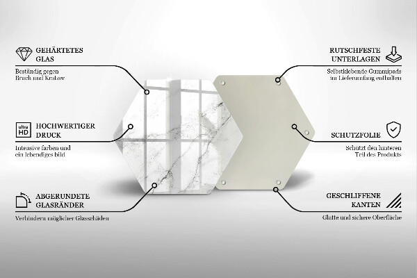 Deska szklana do kuchni Elegancki marmur tekstura