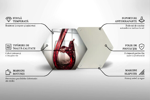 Deska szklana do kuchni Kieliszek i czerwone wino