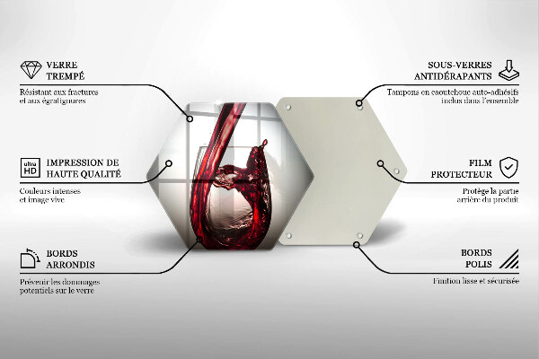 Deska szklana do kuchni Kieliszek i czerwone wino