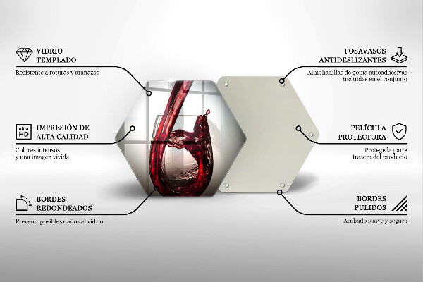 Deska szklana do kuchni Kieliszek i czerwone wino