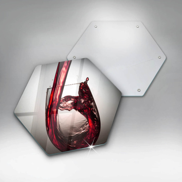 Deska szklana do kuchni Kieliszek i czerwone wino