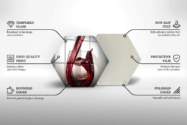 Deska szklana do kuchni Kieliszek i czerwone wino