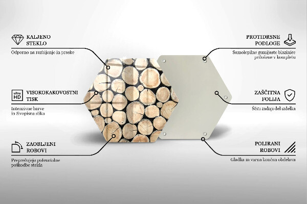 Deska szklana do kuchni Drewno pnie drzew