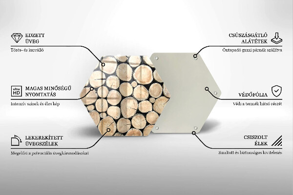 Deska szklana do kuchni Drewno pnie drzew