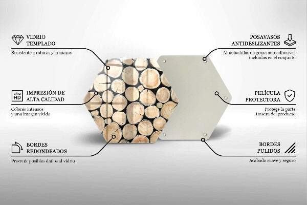 Deska szklana do kuchni Drewno pnie drzew