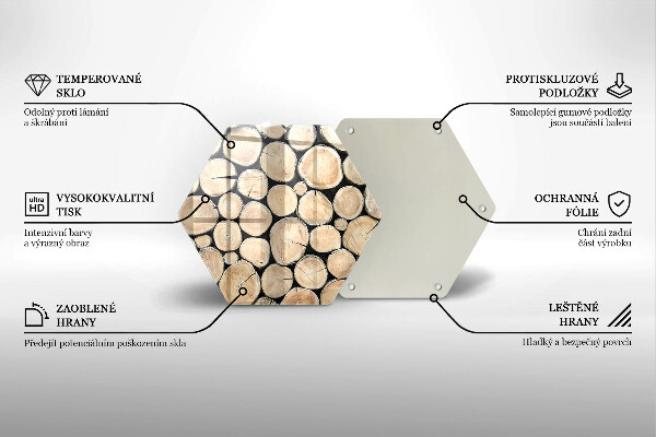Deska szklana do kuchni Drewno pnie drzew