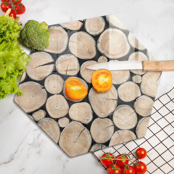 Deska szklana do kuchni Drewno pnie drzew