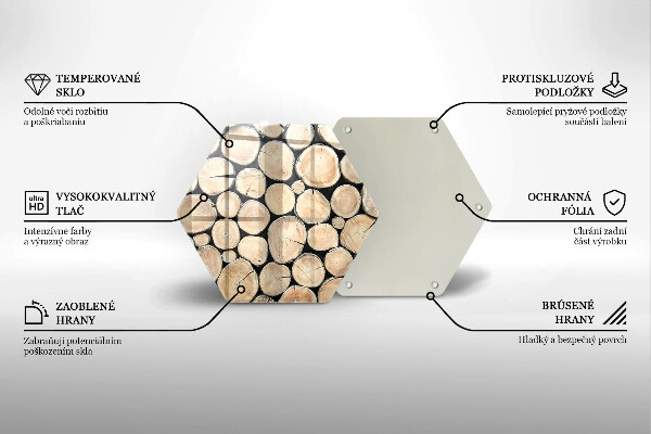 Deska szklana do kuchni Drewno pnie drzew