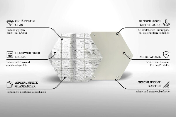 Deska szklana do kuchni Ściana mur cegły