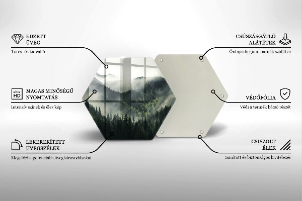 Deska kuchenna Pejzaż las i mgła
