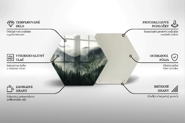 Deska kuchenna Pejzaż las i mgła