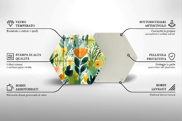 Deska kuchenna Malowane kwiaty