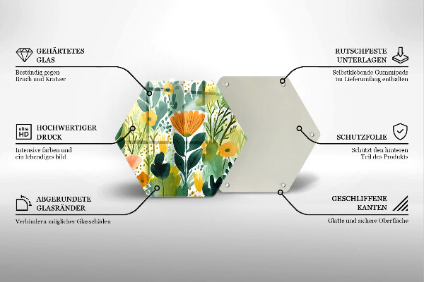 Deska kuchenna Malowane kwiaty