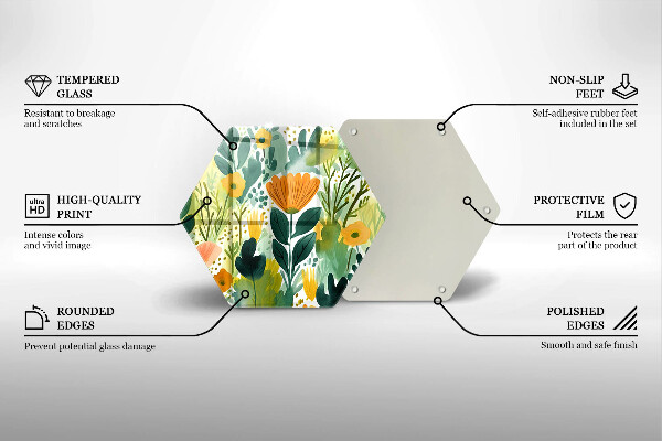 Deska kuchenna Malowane kwiaty