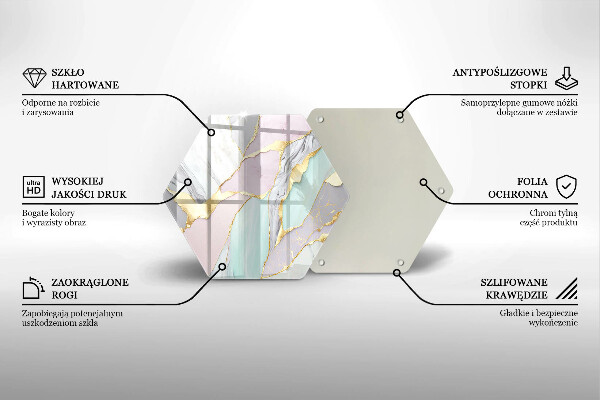 Deska kuchenna Pastelowy marmur
