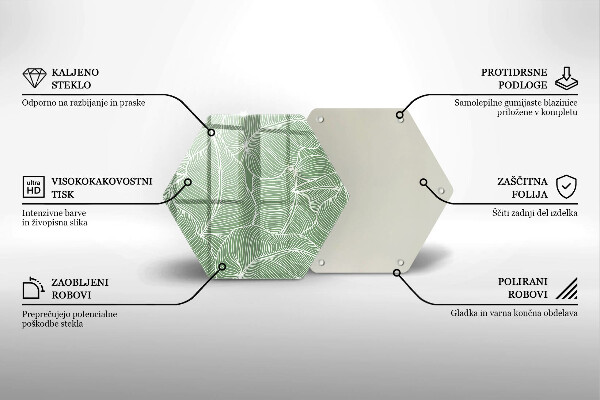 Deska kuchenna Linearne liście