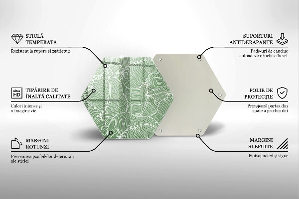 Deska kuchenna Linearne liście