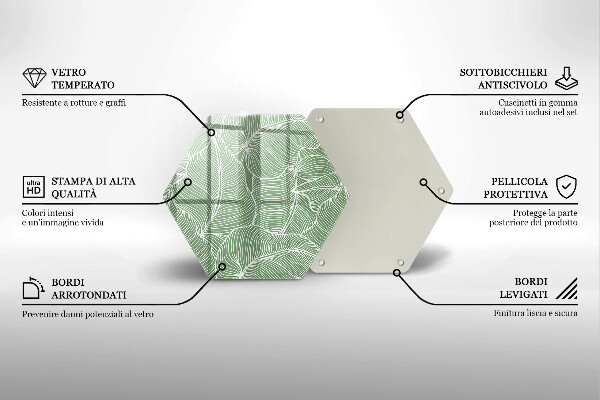 Deska kuchenna Linearne liście