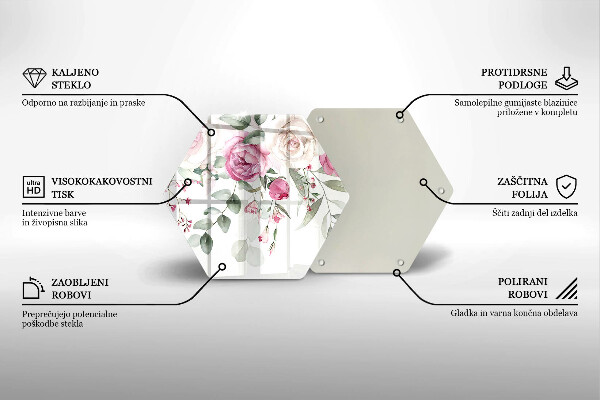 Deska kuchenna Akwarelowe róże