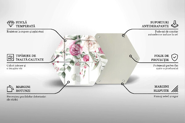 Deska kuchenna Akwarelowe róże