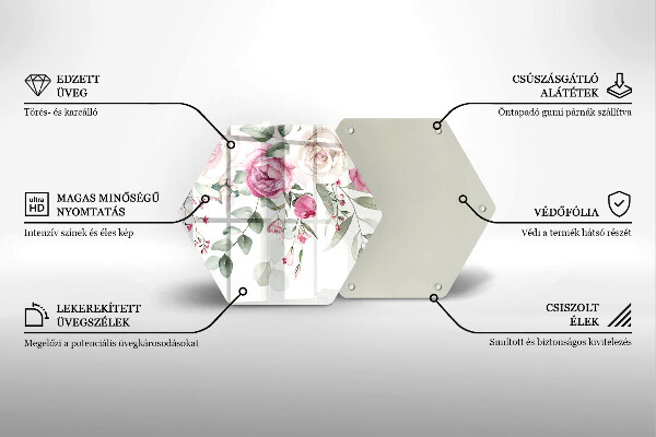 Deska kuchenna Akwarelowe róże