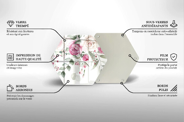 Deska kuchenna Akwarelowe róże