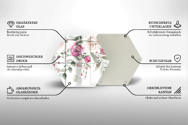 Deska kuchenna Akwarelowe róże