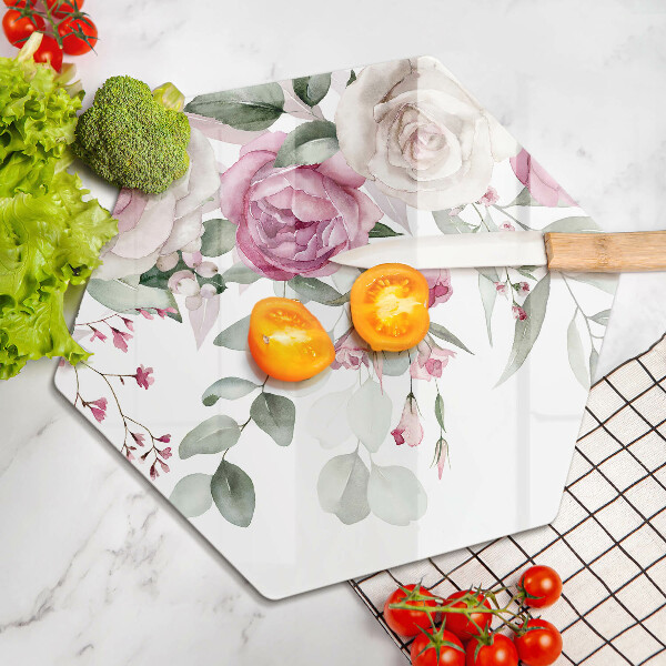 Deska kuchenna Akwarelowe róże