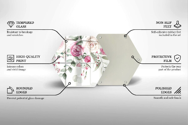 Deska kuchenna Akwarelowe róże