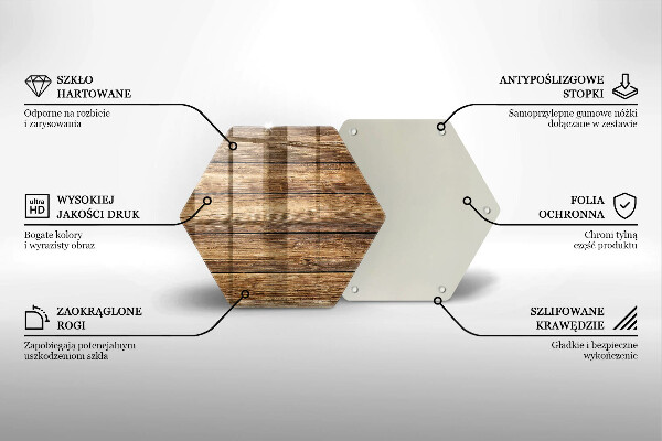 Deska szklana do kuchni Deski tekstura drewno