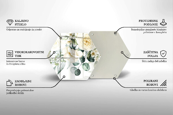 Deska kuchenna Akwarelowe kwiaty