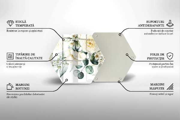 Deska kuchenna Akwarelowe kwiaty