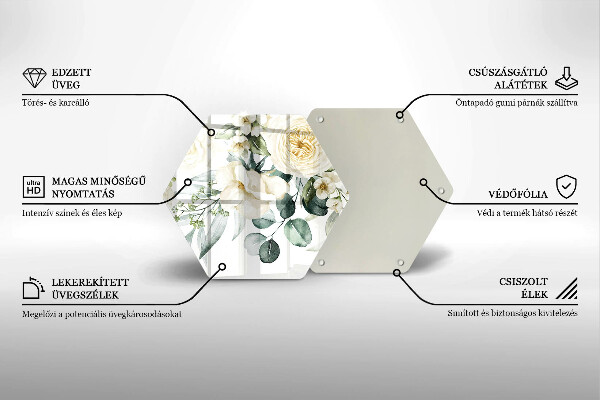 Deska kuchenna Akwarelowe kwiaty