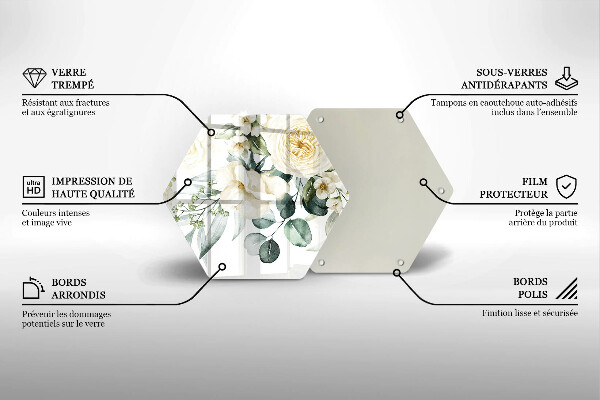 Deska kuchenna Akwarelowe kwiaty